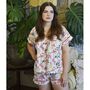 Ladies Sultan's Garden Print Cotton Short Pyjama Set, thumbnail 5 of 6