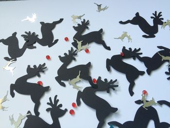 Black Copper Reindeer Christmas Table Confetti, 4 of 4