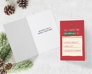10 Women's Empowerment Feminist Christmas Cards, 8 of 12