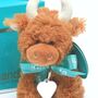 Personalised Scottish Highland Brown Cow, Gift Boxed, thumbnail 3 of 10