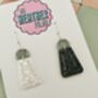 Salt And Pepper Shakers Glitter Resin Earrings, thumbnail 2 of 4
