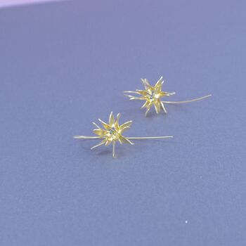 Sterling Silver Starlight Longstem Earrings, 2 of 6