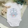 King's Coronation Flower Crown Baby Vest, thumbnail 1 of 2