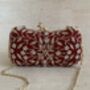 Handcrafted Maroon Silk Clutch Bag, thumbnail 6 of 10