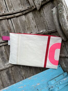 No2 Large Recycled Multifunctional Sailcloth Pouch, 6 of 6