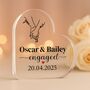 Personalised Engaged Acrylic Heart Plaque With Dates, thumbnail 2 of 12