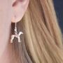 Sterling Silver Greyhound Hoop Or Hook 3D Earrings, thumbnail 1 of 5