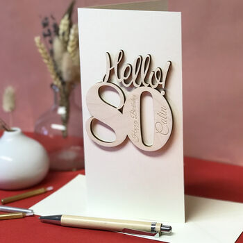 Personalised Hello 80 Birthday Card, 9 of 9