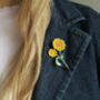 Sunflower Classic Yellow Flower Brooch, thumbnail 2 of 5