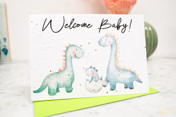 New Baby Dinosaurs Plantable Seed Paper Card, 2 of 5