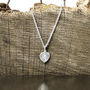 Sterling Silver Mini Heart St Christopher Necklace, thumbnail 1 of 3