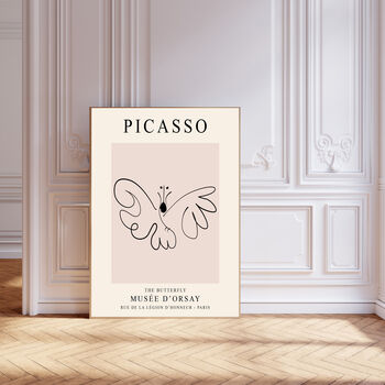 Picasso Butterfly Art Print, 3 of 4