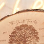 Personalised 'Family Tree' Wood Slice Sign Decoration, thumbnail 2 of 4