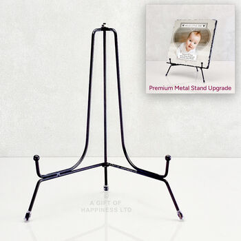 Hello Little One New Baby Gift Personalised Rock Photo Slate, 5 of 6