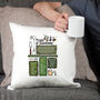 90 Years Of Gardening 90th Birthday Gift Cushion, thumbnail 3 of 6