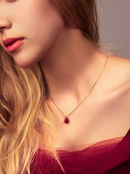 Red Agate Pomegranate Seed Necklace, 4 of 8