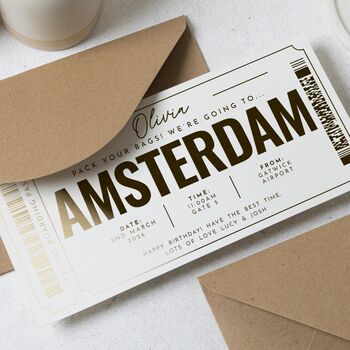 Personalised Amsterdam Trip Gift Voucher, 4 of 9