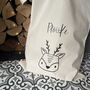 Personalised Scandi Style Reindeer Christmas Sack, thumbnail 3 of 3