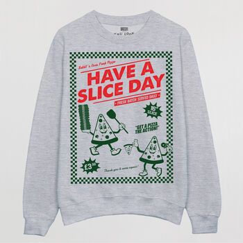 Have A Slice Day Men’s Pizza Graphic Sweatshirt, 3 of 3