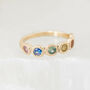 'Iris' Rainbow Sapphire Eternity Ring Recycled 9ct Gold, thumbnail 9 of 12