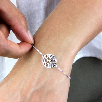 Sterling Silver Tree Of Life Chain Bracelet, 3 of 9