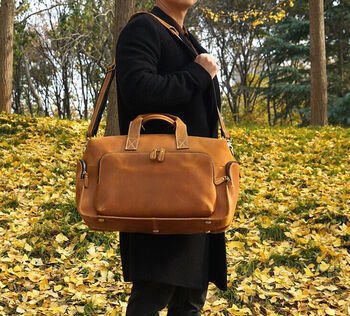 Genuine Leather Front Pocket Boarding Bag, 3 of 12