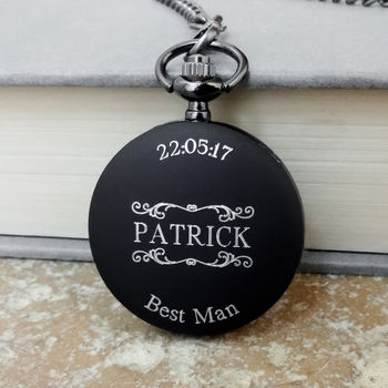 Personalised Engraved Wedding Party Pocket Watch, 3 of 6