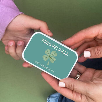 Personalised Thank You Teacher Gift Tins Pastel Edit, 5 of 6