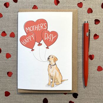 Personalised Labrador Happy Mother's Day Card, 2 of 9