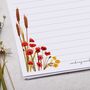 A5 Personalised Letter Writing Paper With Floral Reeds, thumbnail 2 of 4