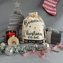 Personalised Christmas Eve Bag Black With White, thumbnail 7 of 10