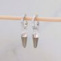The En Pointe Smoky Quartz Earrings, Silver, thumbnail 3 of 8