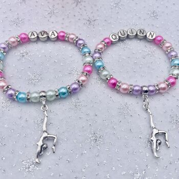 Personalised Gymnast Charm Bracelet, 2 of 9