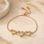 30th Birthday Crystal Heart Drawstring Bracelet, thumbnail 2 of 7