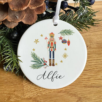 Nutcracker Or Ballerina Christmas Ornament Gift With Name, 2 of 7