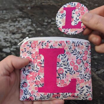 Liberty Print Personalised Purse /Mirror Gift For Girl, 4 of 7