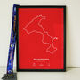 Personalised Minimal Route Map Art For Any Run, thumbnail 3 of 6