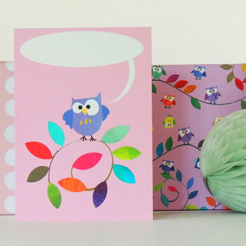 Personalised Owl Branch Card, 4 of 5