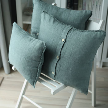 Ruustic Fringe Linen Decorative Cushion Covers, 5 of 6