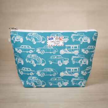 Vintage Cars Driving Men's Gift Toiletry Wash Bag, 2 of 2