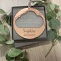 Large Cloud Newborn Baby Keepsake Weight Date And Time, thumbnail 6 of 8
