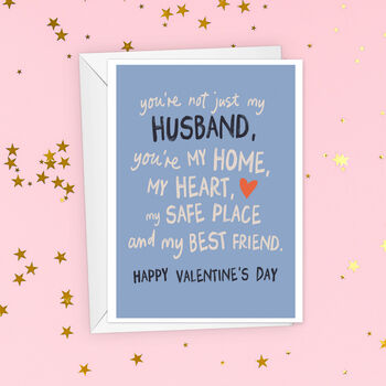 Not Just My Husband Sentimental Valentine's Day Card, 3 of 4