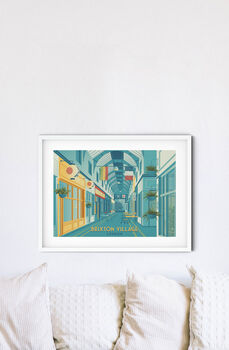 Brixton Village London Travel Poster Art Print, 2 of 8