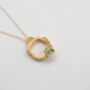Turquoise And Gold Vermeil Plated Eternity Necklace, thumbnail 1 of 12