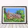 Anne Hathaway's Cottage, Stratford Upon Avon Illustration Art Print, thumbnail 1 of 3