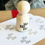 Festive Mini Rubber Stamp Ho Ho Ho For Christmas Crafts, thumbnail 2 of 4