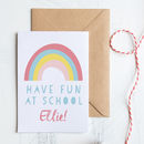 Personalised Starting School Card With Rainbow By Small Dots ...