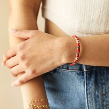 Cloisonné Bangle In Gold Plating, 5 of 10