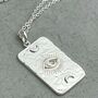 Sterling Silver Moonstone Ladies Necklace Evil Eye Moon, thumbnail 3 of 12