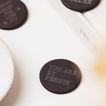 I Love You Valentines Gift For Him Or Her 'You Are My Person' Engraved Slate Pocket Token, 2 of 7